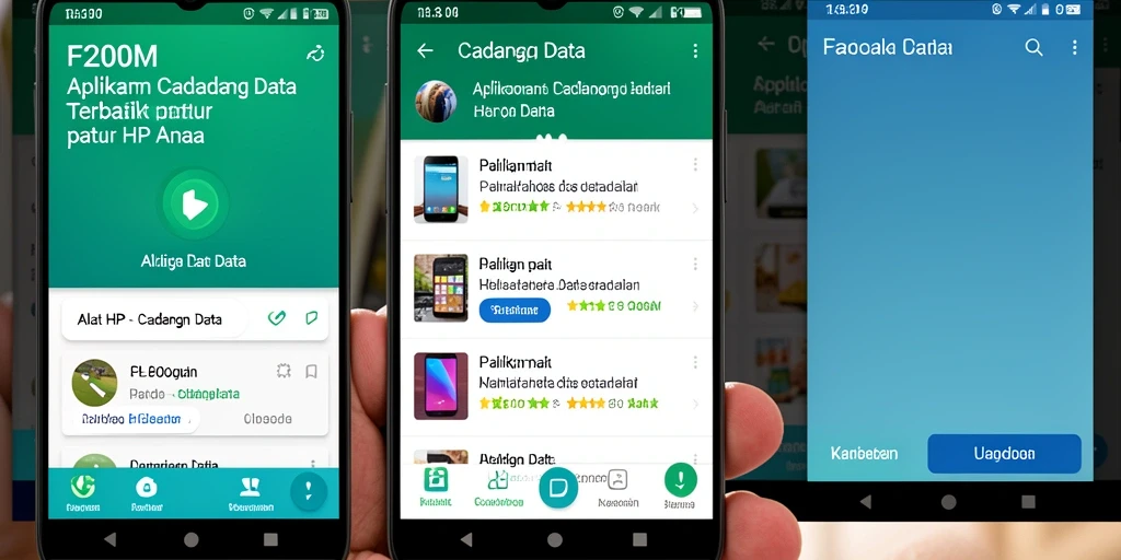 Tampilan antarmuka F200M untuk cadangan data yang intuitif.