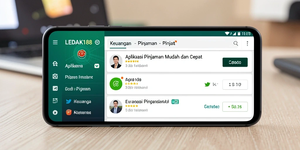 Antarmuka aplikasi LEDAK188 yang user-friendly untuk pengajuan pinjaman.