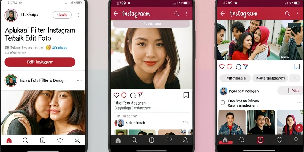 Tampilan antarmuka LI789 dengan berbagai pilihan filter menarik.