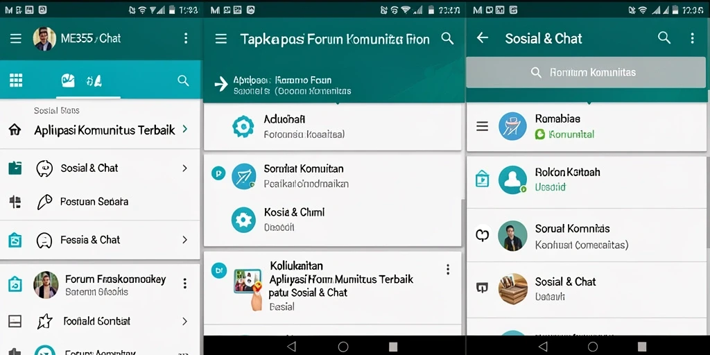 Tampilan antarmuka pengguna ME355 yang menarik dan modern.