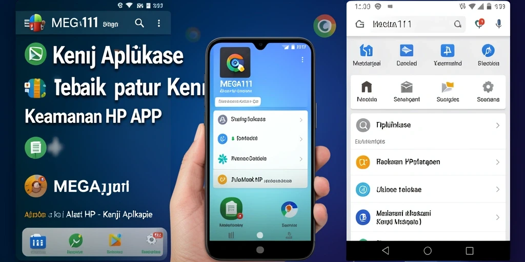 Tampilan antarmuka MEGA111 untuk penguncian aplikasi yang sederhana.