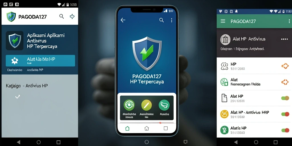 Tampilan antarmuka pengguna dari aplikasi Antivirus PAGODA127.