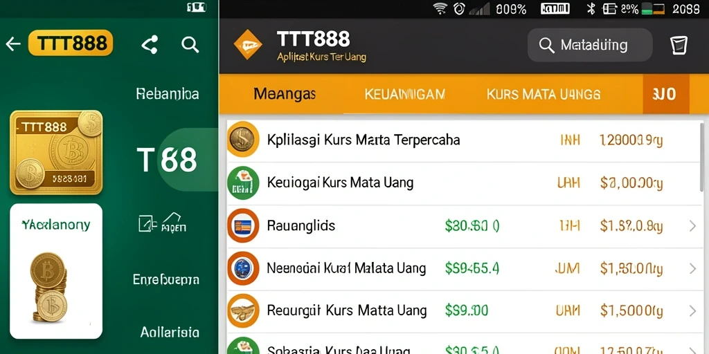 Screenshot antarmuka TTT888 menampilkan fitur konversi mata uang yang user-friendly.