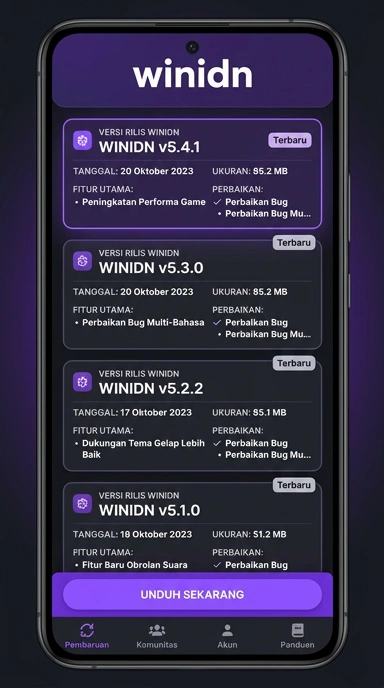 Riwayat Versi winidn untuk Pengguna Android Indonesia